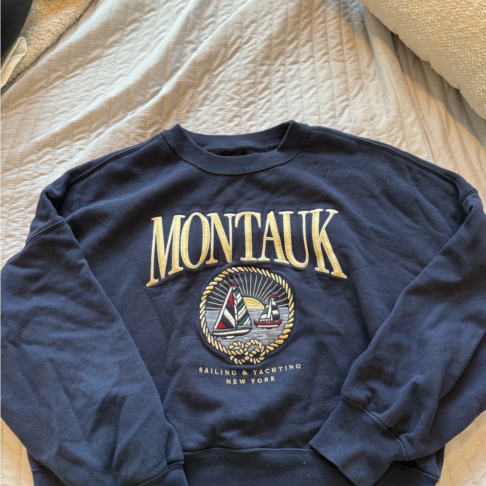 Abercrombie & Fitch Navy Montauk Sweatshirt - Picture 2 of 5